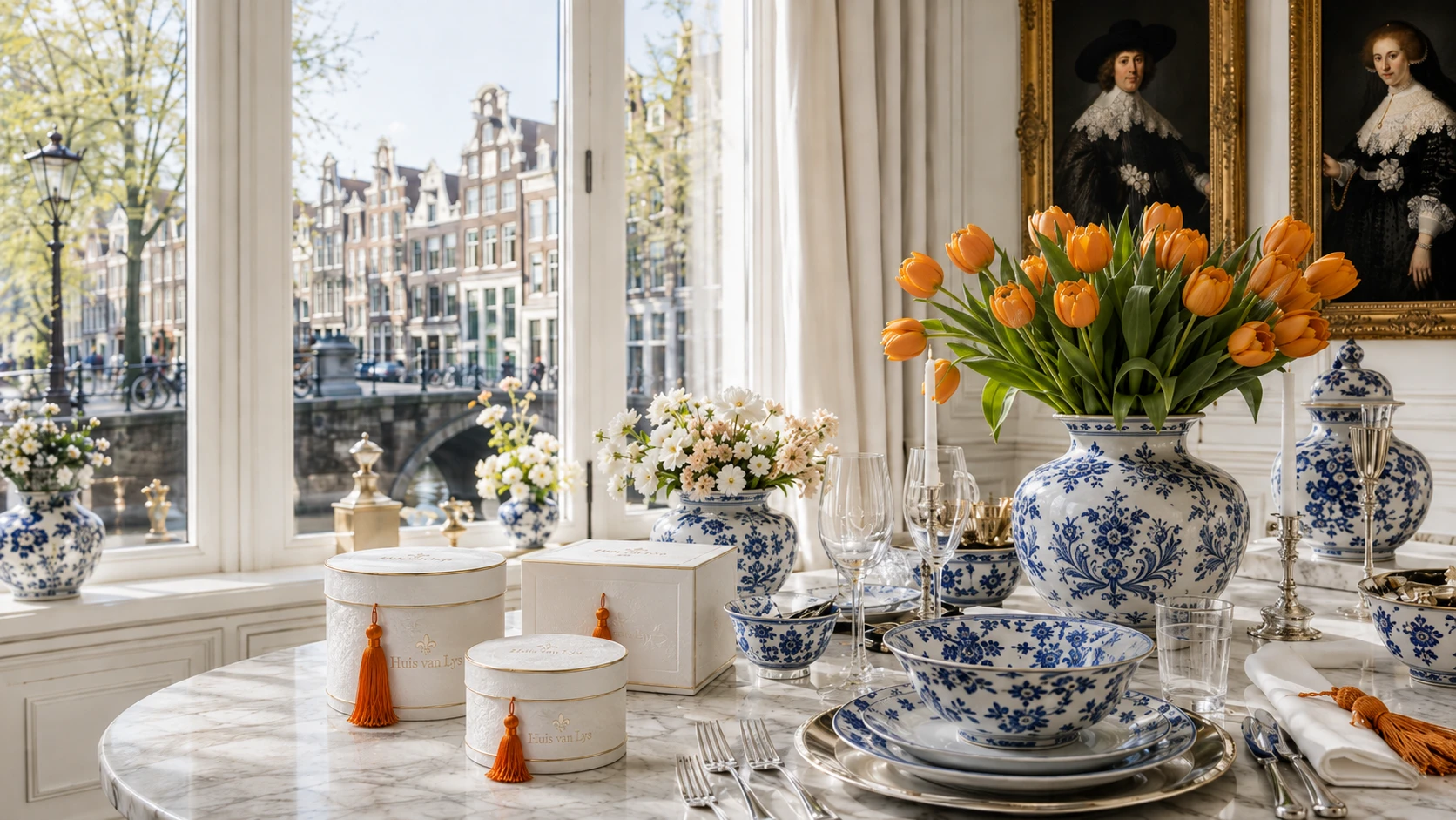 Huis van Lys Dutch collection in a bright Amsterdam canal-house interior